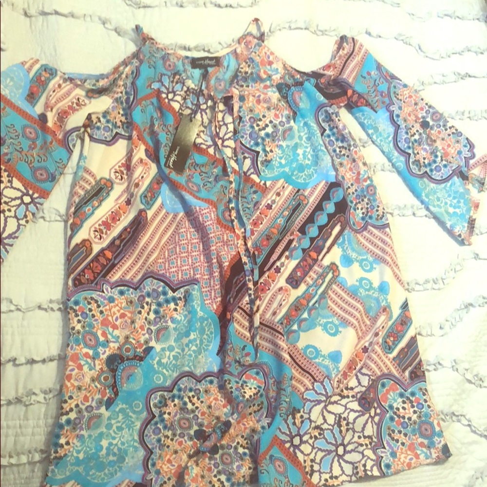 Of the shoulder dress/long top